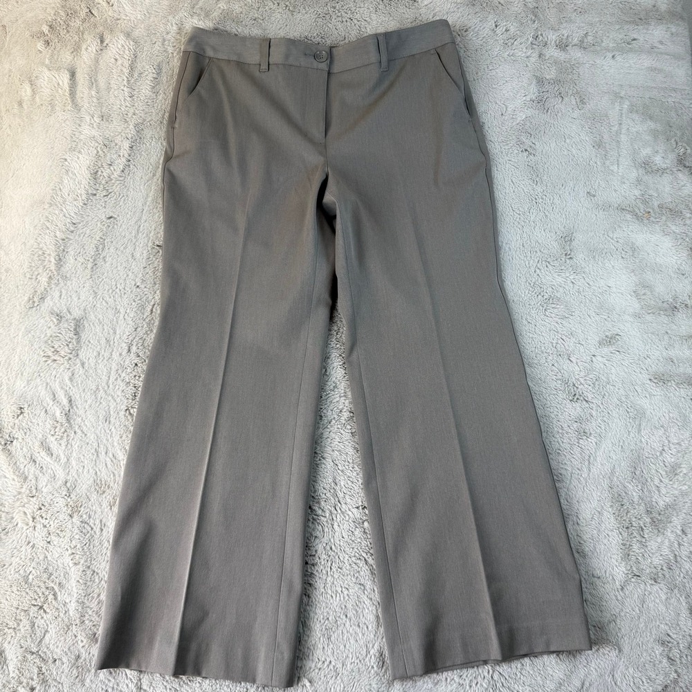 Talbots Petites‎ Dress Pants Stretch Career Bootcut Gray Sz 14 Career Minimalist